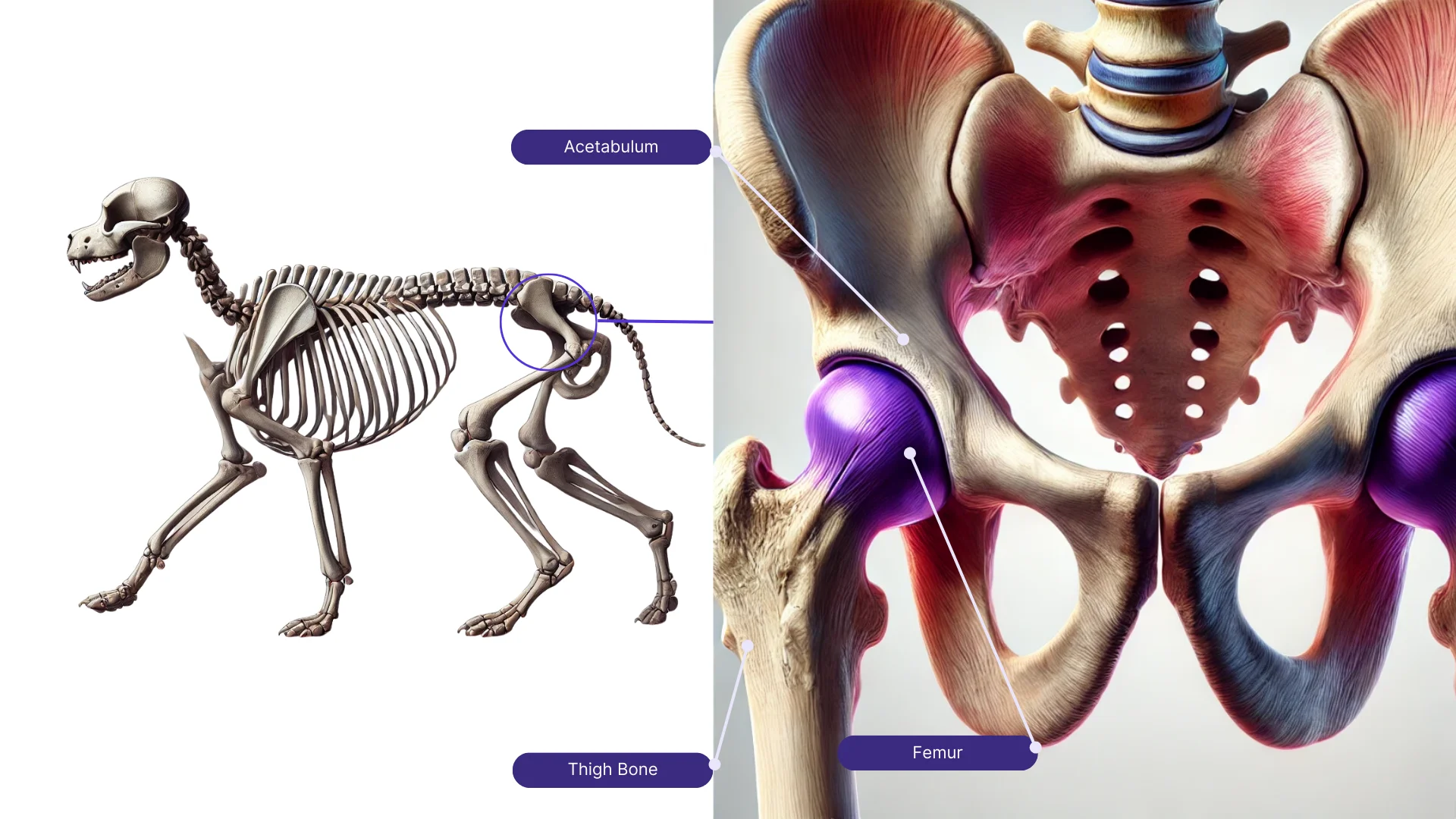 anatomy of the cat and dog hip