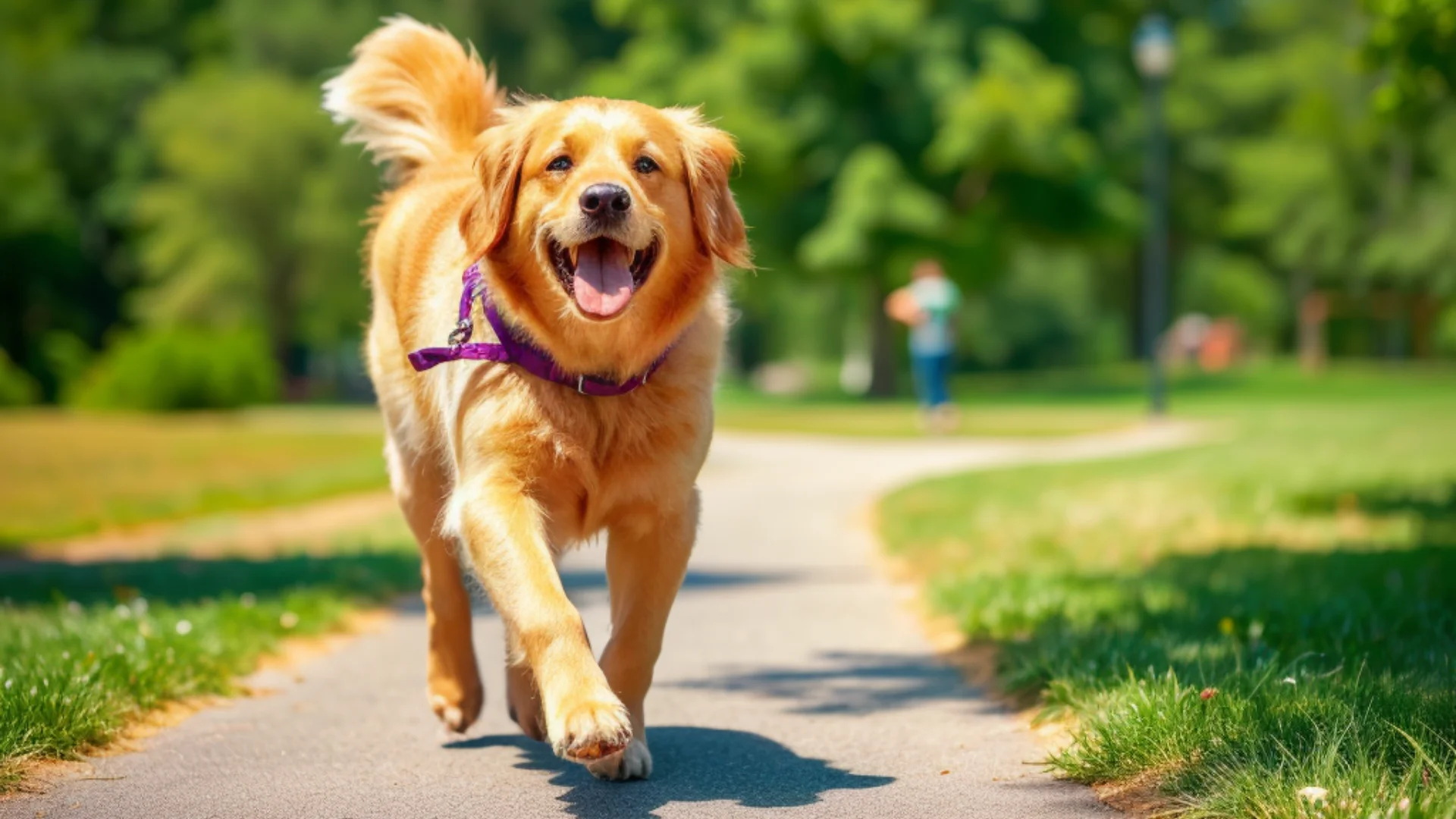 golden Retriever walking