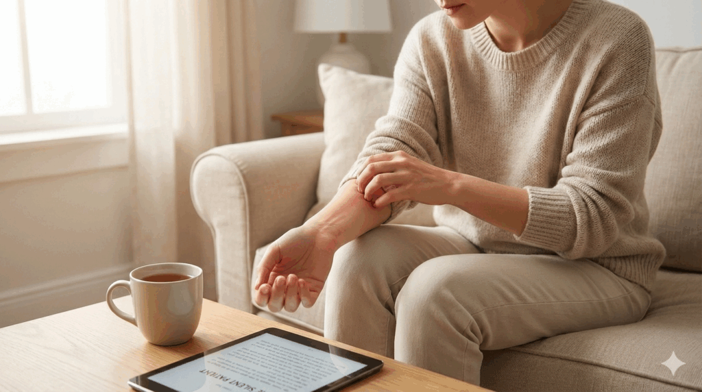 Person itching its skin may be affected or have close contact with an infected pet