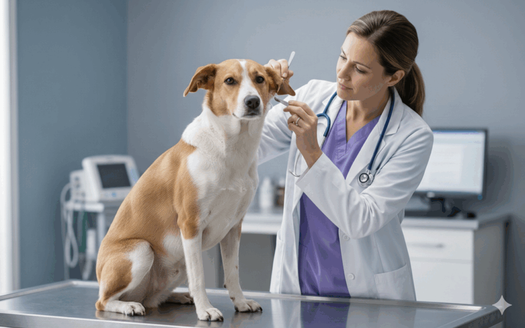 A dog has been tested with samples of its skin